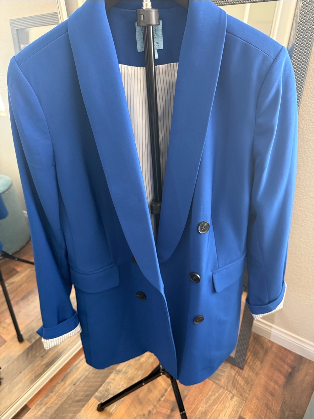 CeCe Double-Breasted Royal Blue Blazer